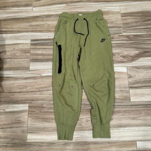 Nike Tech Fleece Women's Green and Khaki Joggers - Picture 1 of 3